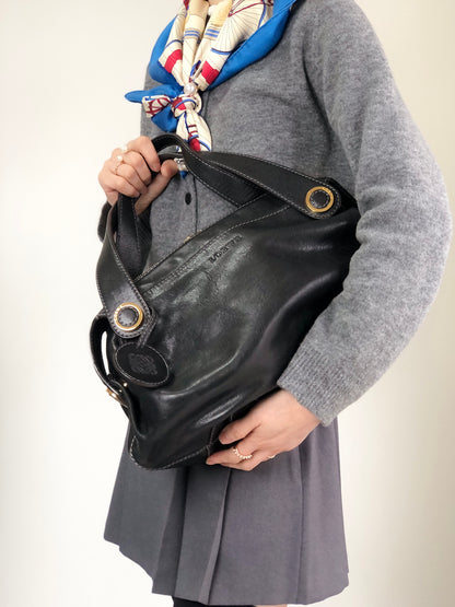 LOEWE Anagram Handbag Black Vintage x7a23e
