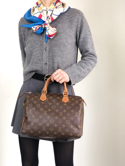 LOUIS VUITTON Monogram Boston bag Handbag Brown Vintage ancjxg