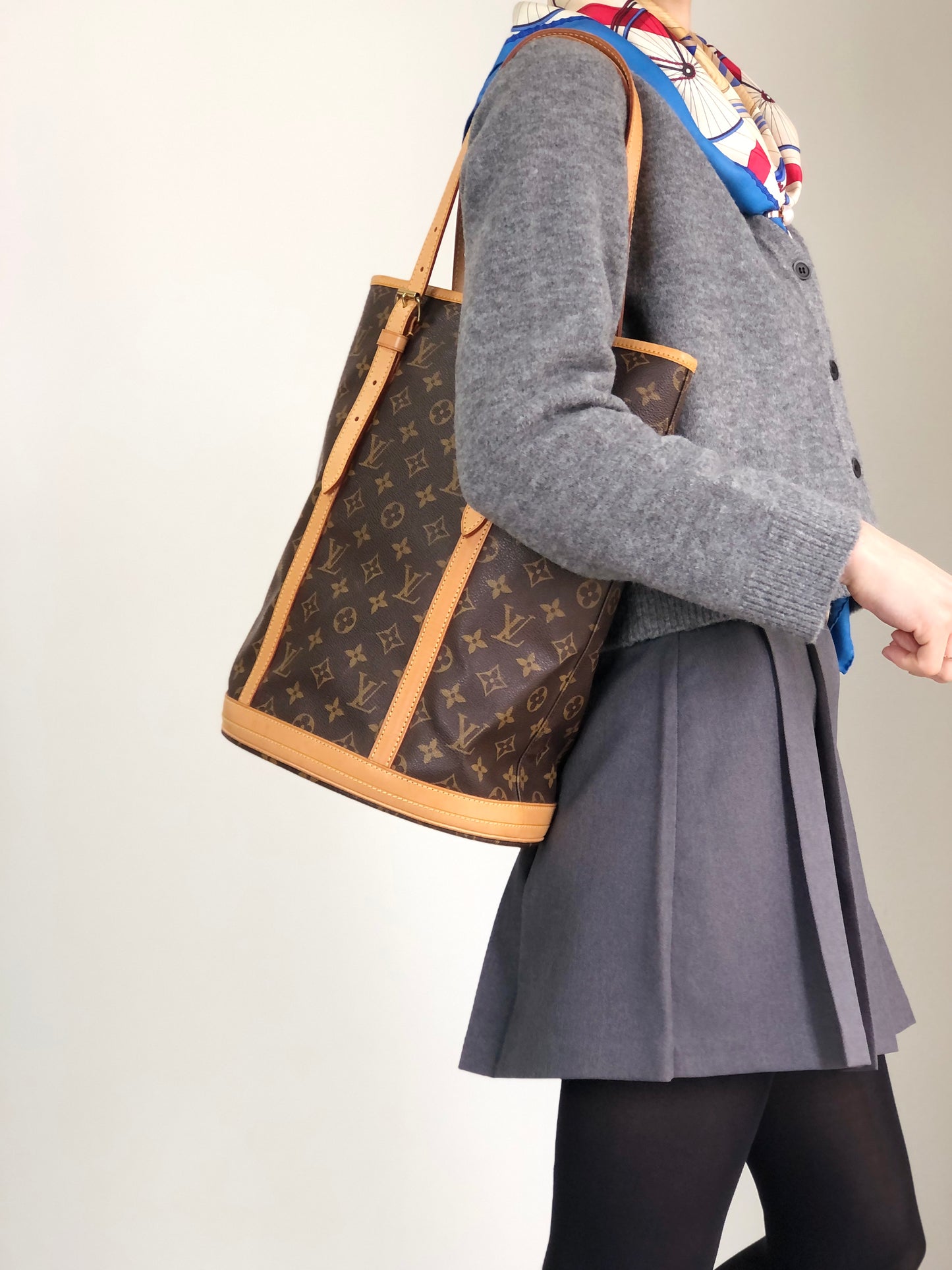 LOUIS VUITTON Monogram Totebag Brown Vintage nh8c8s