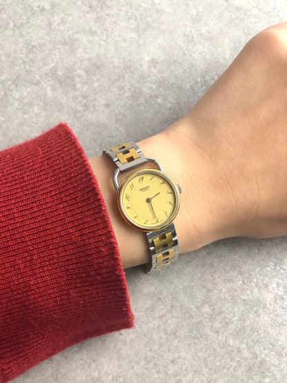 HERMES Watch Arceau Gold×Silver Vintage 5s8mvn