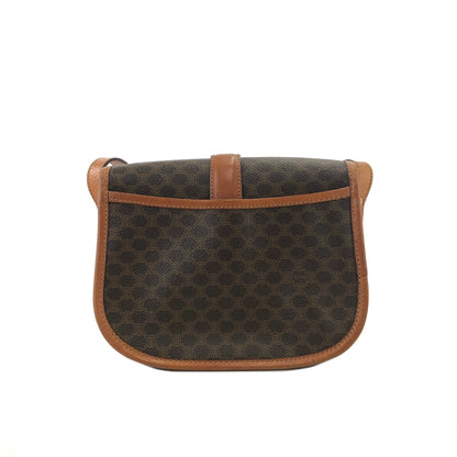 CELINE Macadam Front Buckle Flap Shoulder bag Brown Vintage Old CELINE 5k83gw