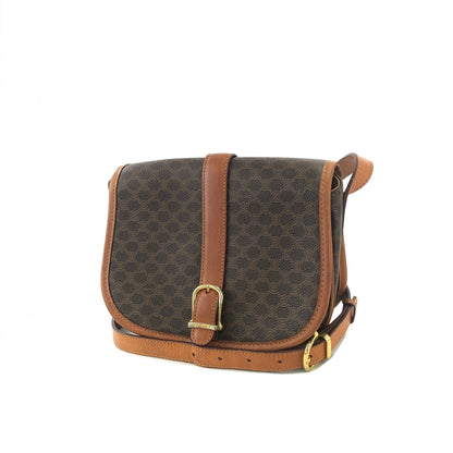 CELINE Macadam Front Buckle Flap Shoulder bag Brown Vintage Old CELINE 5k83gw
