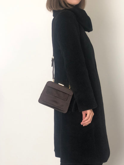 PRADA Metal Closure Shoulder bag Brown Vintage z6hamg