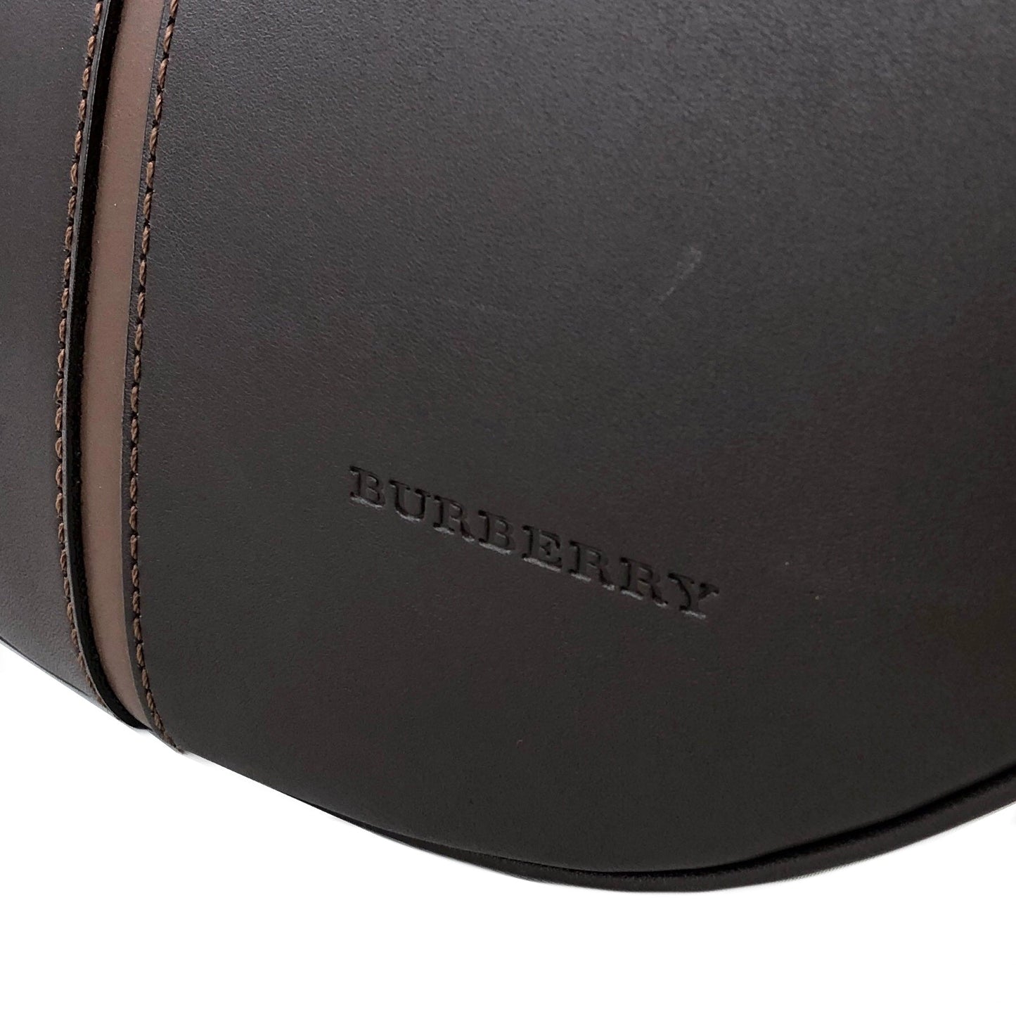 Burberrys Leather Hobo bag Shoulder bag Brown Vintage Old kuvk5s