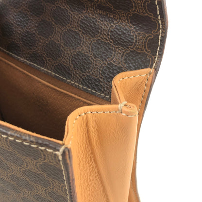 CELINE Macadam Gancini shoulder bag mini bag handbag 2way Brown Vintage Old Celine t6vjtc