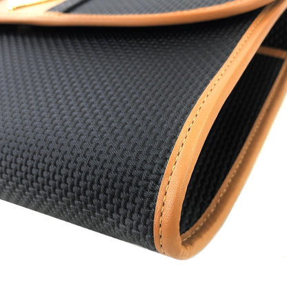 Yves Saint Laurent YSL Triangle logo Clutch bag Black Vintage Old suxezx