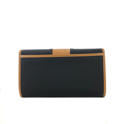 Yves Saint Laurent YSL Triangle logo Clutch bag Black Vintage Old suxezx