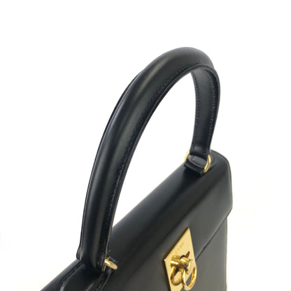 CELINE Gancini 兩用單肩包手提包黑色復古舊 Celine dn2fvc