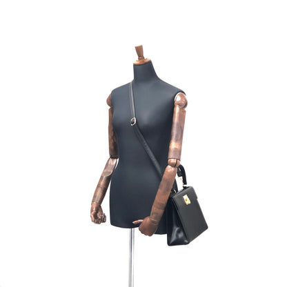 CELINE Gancini 兩用單肩包手提包黑色復古舊 Celine dn2fvc