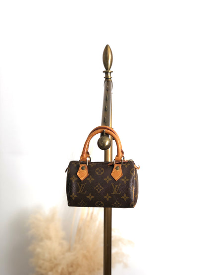 LOUIS VUITTON Monogram Small Handbag Brown M41534 Vintage u7aexk