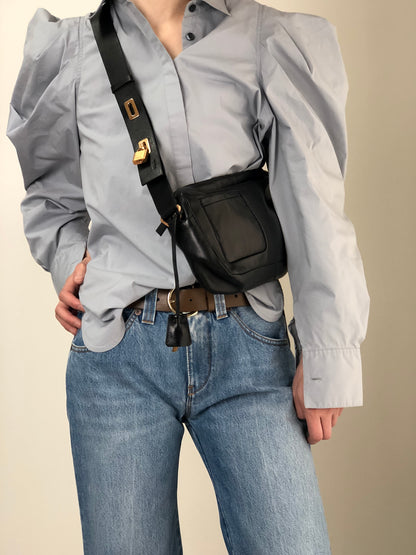PRADA Padlock Shoulder bag Black Vintage thx6f8