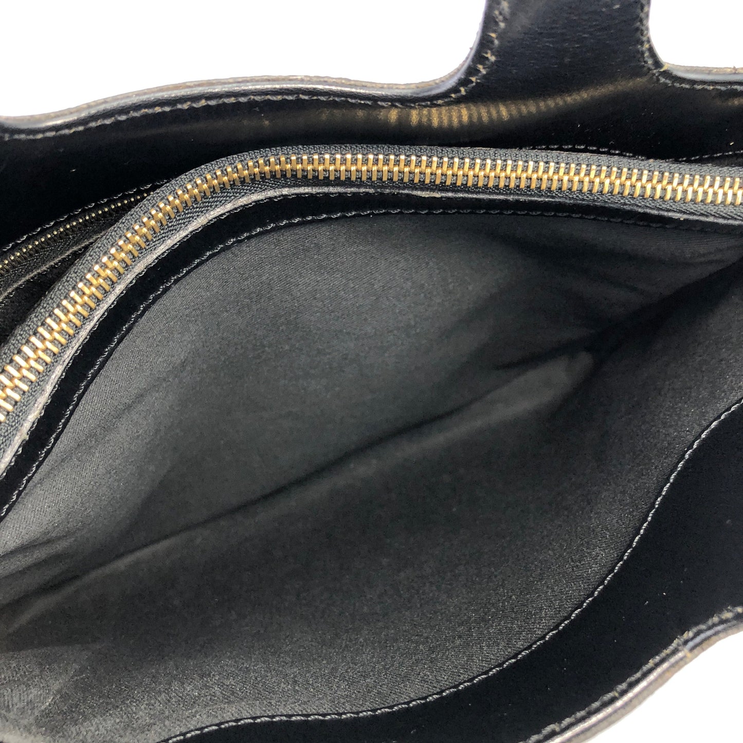 CELINE macadamLeather  PVC  Handbag Black Vintage Old Celine ykx4st