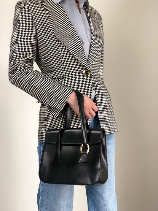 Christian Dior Logo Totebag Black Vintage ye2nnm