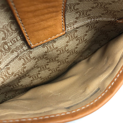 CELINE Macadam Blason Round Small Shoulder bag Beige Vintage Old CELINE e2k8jy