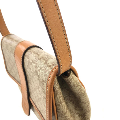 CELINE Macadam Blason Round Small Shoulder bag Beige Vintage Old CELINE e2k8jy