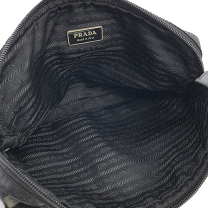 PRADA Triangle Logo Nylon Sling bag One Shoulder bag Black Vintage 6kv5z8