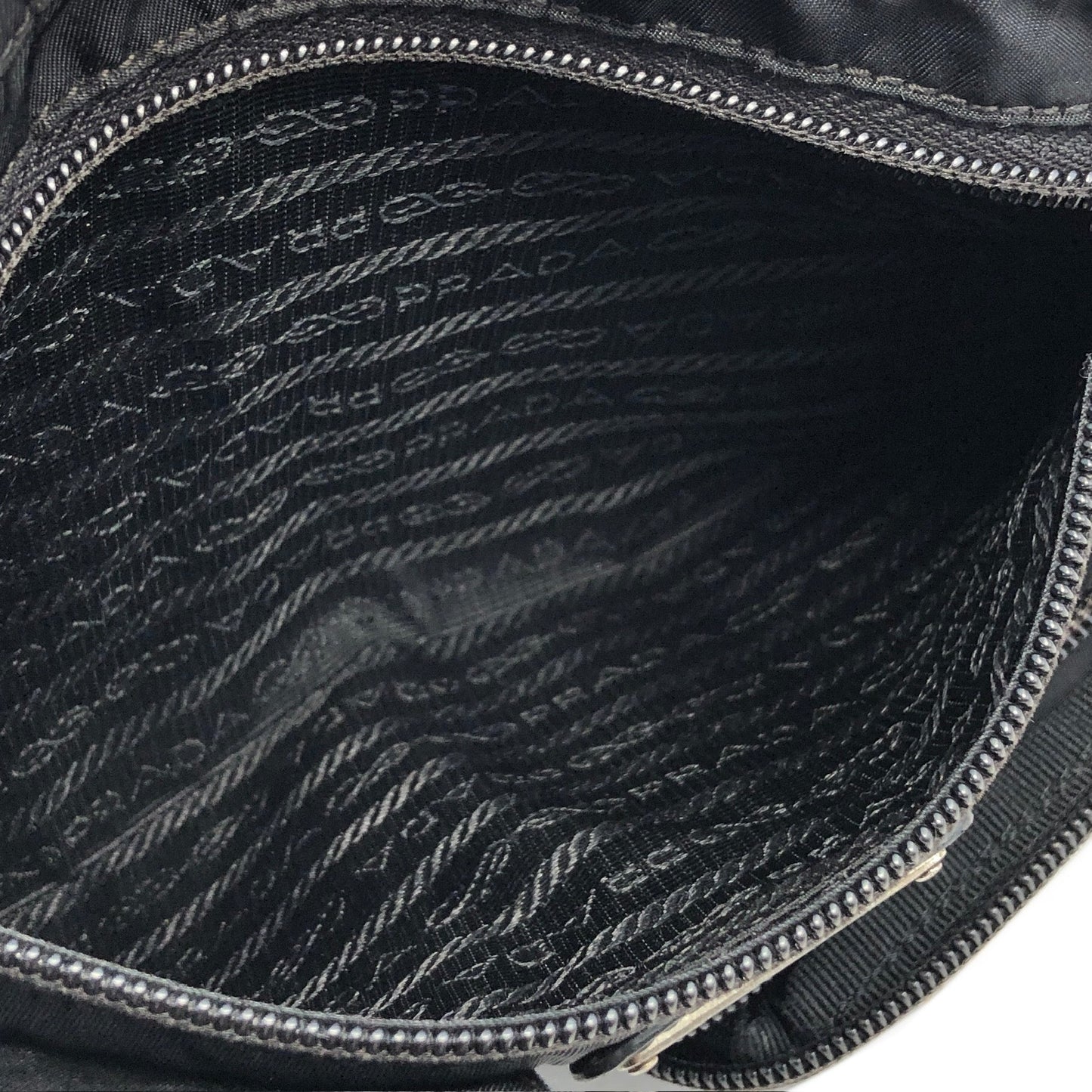 PRADA Triangle Logo Nylon Sling bag One Shoulder bag Black Vintage 6kv5z8