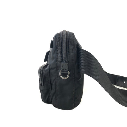 PRADA Triangle Logo Nylon Sling bag One Shoulder bag Black Vintage 6kv5z8