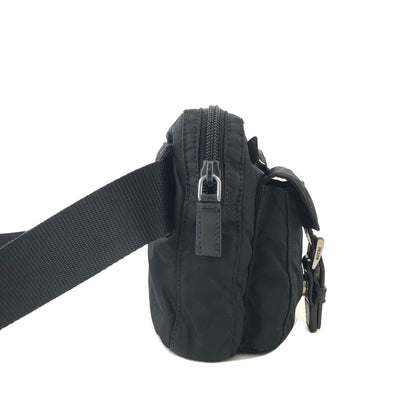 PRADA Triangle Logo Nylon Sling bag One Shoulder bag Black Vintage 6kv5z8