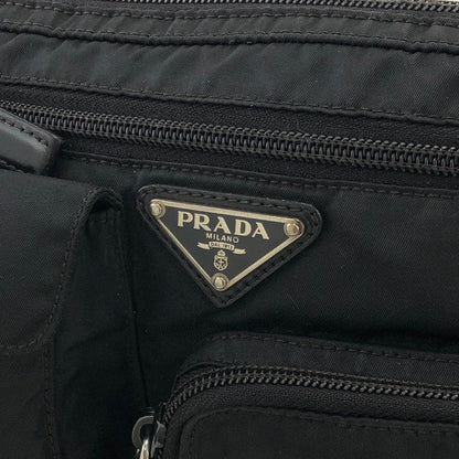 PRADA Triangle Logo Nylon Sling bag One Shoulder bag Black Vintage 6kv5z8