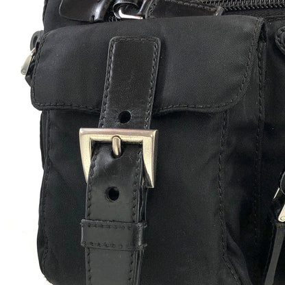 PRADA Triangle Logo Nylon Sling bag One Shoulder bag Black Vintage 6kv5z8