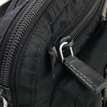 PRADA Triangle Logo Nylon Sling bag One Shoulder bag Black Vintage 6kv5z8
