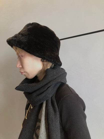 Christian Dior Logo Scarf Black Vintage 3xf4yd