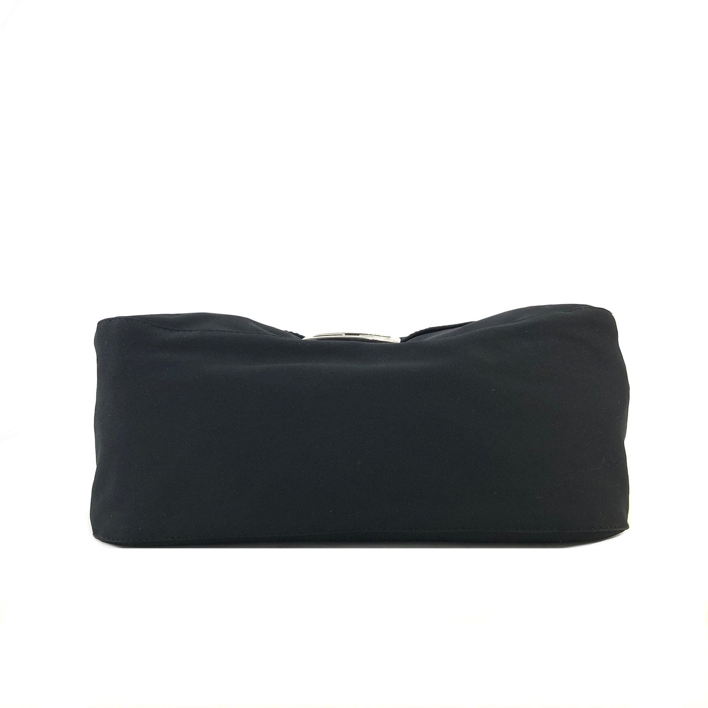 FENDI Mamma Baguette Nylon Handbag Shoulder bag Black Vintage 22vw8e
