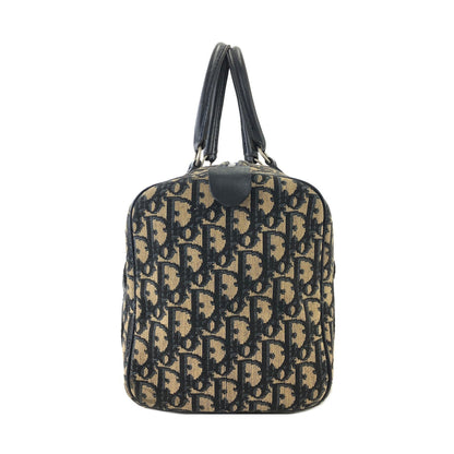 Christian Dior Trotter Jacquard Bostonbag Handbag Navy Vintage Old 74b3p6
