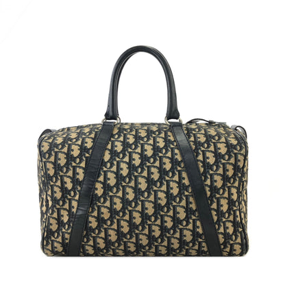 Christian Dior Trotter Jacquard Bostonbag Handbag Navy Vintage Old 74b3p6