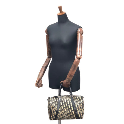 Christian Dior Trotter Jacquard Bostonbag Handbag Navy Vintage Old 74b3p6