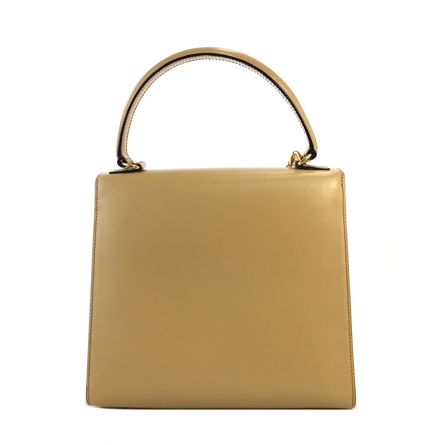 CELINE Toggle Clasp Chain Handbag Beige Vintage Old Celine mg644i