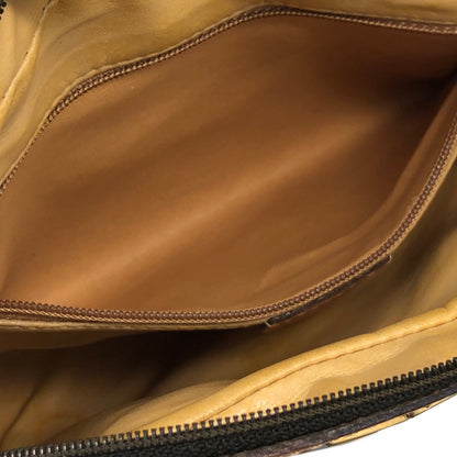 CELINE Macadam Horse bit Crossbody Shoulder bag Brown Vintage Old Celine u2tz75