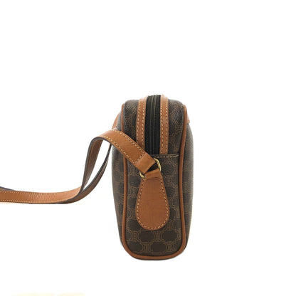 CELINE Macadam Horse bit Crossbody Shoulder bag Brown Vintage Old Celine u2tz75