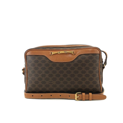 CELINE Macadam Horse bit Crossbody Shoulder bag Brown Vintage Old Celine u2tz75
