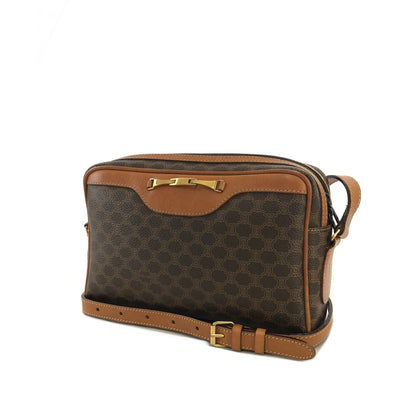 CELINE Macadam Horse bit Crossbody Shoulder bag Brown Vintage Old Celine u2tz75