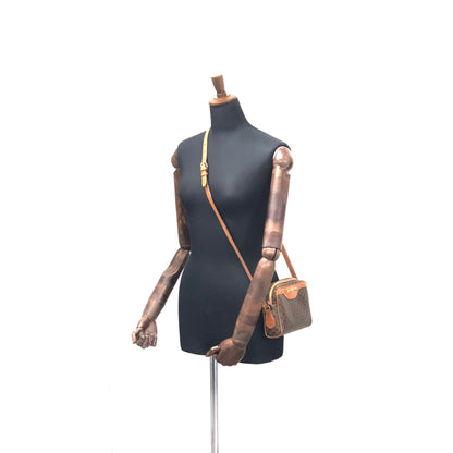 CELINE Macadam Horse bit Crossbody Shoulder bag Brown Vintage Old Celine u2tz75