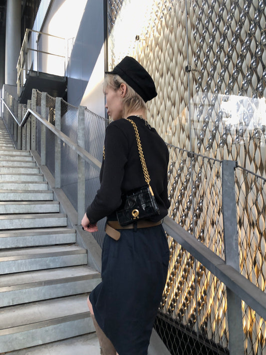 Yves Saint Laurent Chain Shoulder bag Black Vintage rncjip