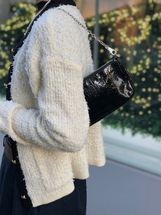 Christian Dior Trotter Small Chain Handbag Black Vintage 5zy6xf