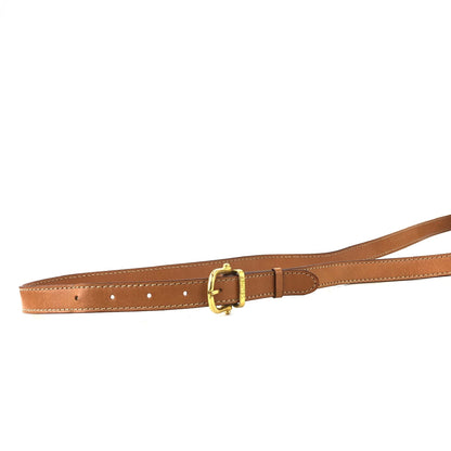 CELINE Macadam Blason Buckle Crossbody Shoulder bag Brown Vintage Old Celine 8rmsve