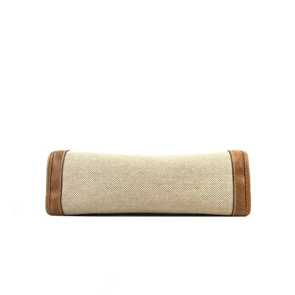 HERMES Canvas Crossbody Shoulder bag Beige Vintage Old nd6t4j