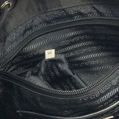 PRADA Triangle logo Nylon Leather Backpack BlacK Vintage Old z7gcsx