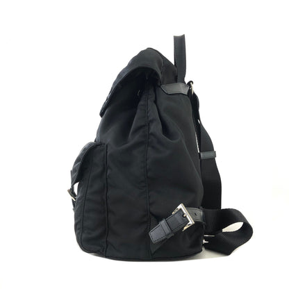 PRADA Triangle logo Nylon Leather Backpack BlacK Vintage Old z7gcsx