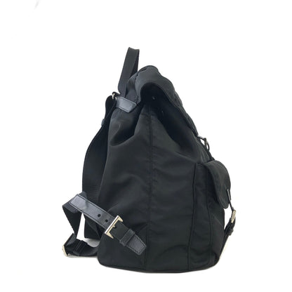 PRADA Triangle logo Nylon Leather Backpack BlacK Vintage Old z7gcsx