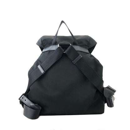 PRADA Triangle logo Nylon Leather Backpack BlacK Vintage Old z7gcsx