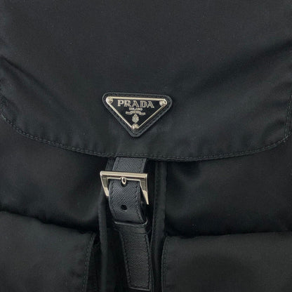 PRADA Triangle logo Nylon Leather Backpack BlacK Vintage Old z7gcsx