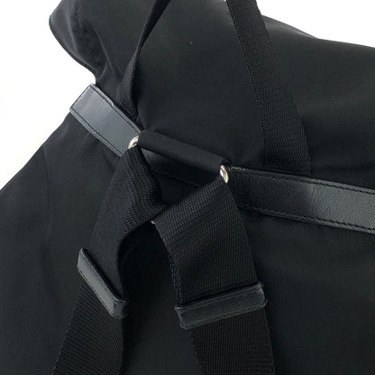 PRADA Triangle logo Nylon Leather Backpack BlacK Vintage Old z7gcsx