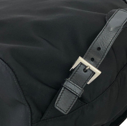 PRADA Triangle logo Nylon Leather Backpack BlacK Vintage Old z7gcsx