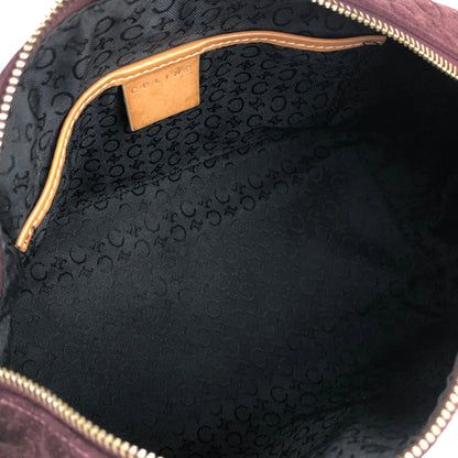 CELINE C Macadam Suede Leather Handag Hobobag Shoulder bag Brown Old Celine Vintage jhw4et