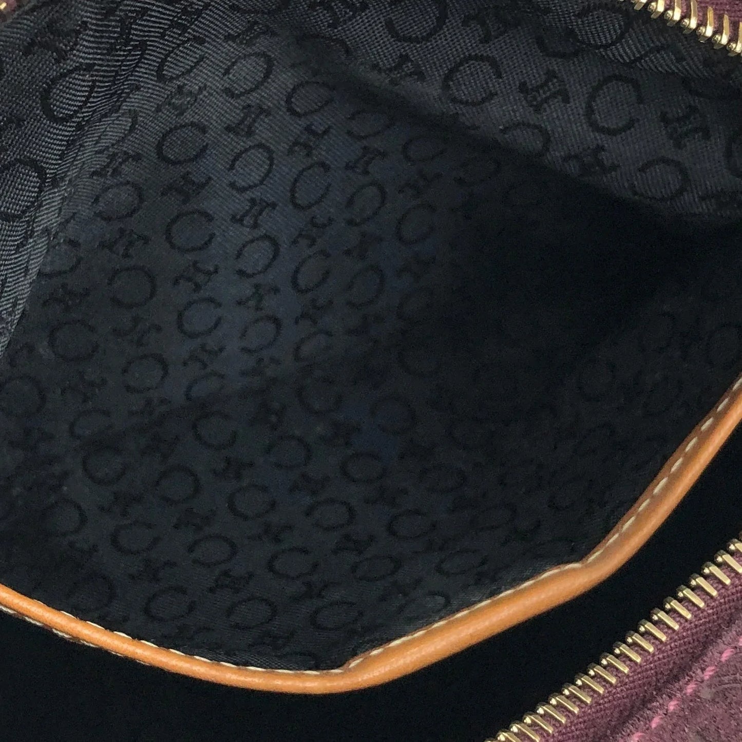 CELINE C Macadam Suede Leather Handag Hobobag Shoulder bag Brown Old Celine Vintage jhw4et
